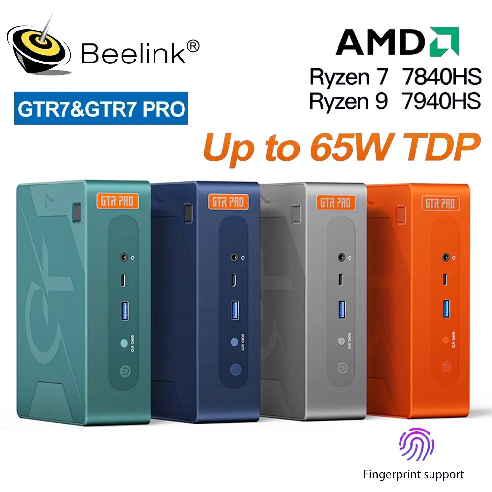 Beelink ̴ PC ̸ ǻ, ũ ̴ PC,  DDR5 32GB 1TB SSD, GTR7 Pro Ryzen 9 7940HS, ִ 65W, GTR7 Ryzen 7 7840HS